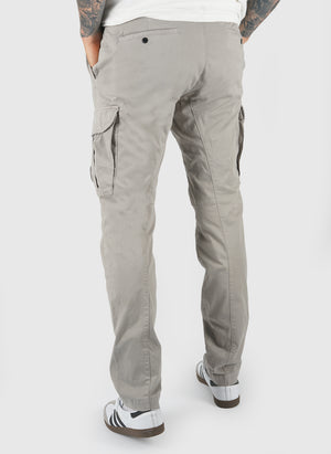 Stretch Satin Cargo Pant - Flint Grey
