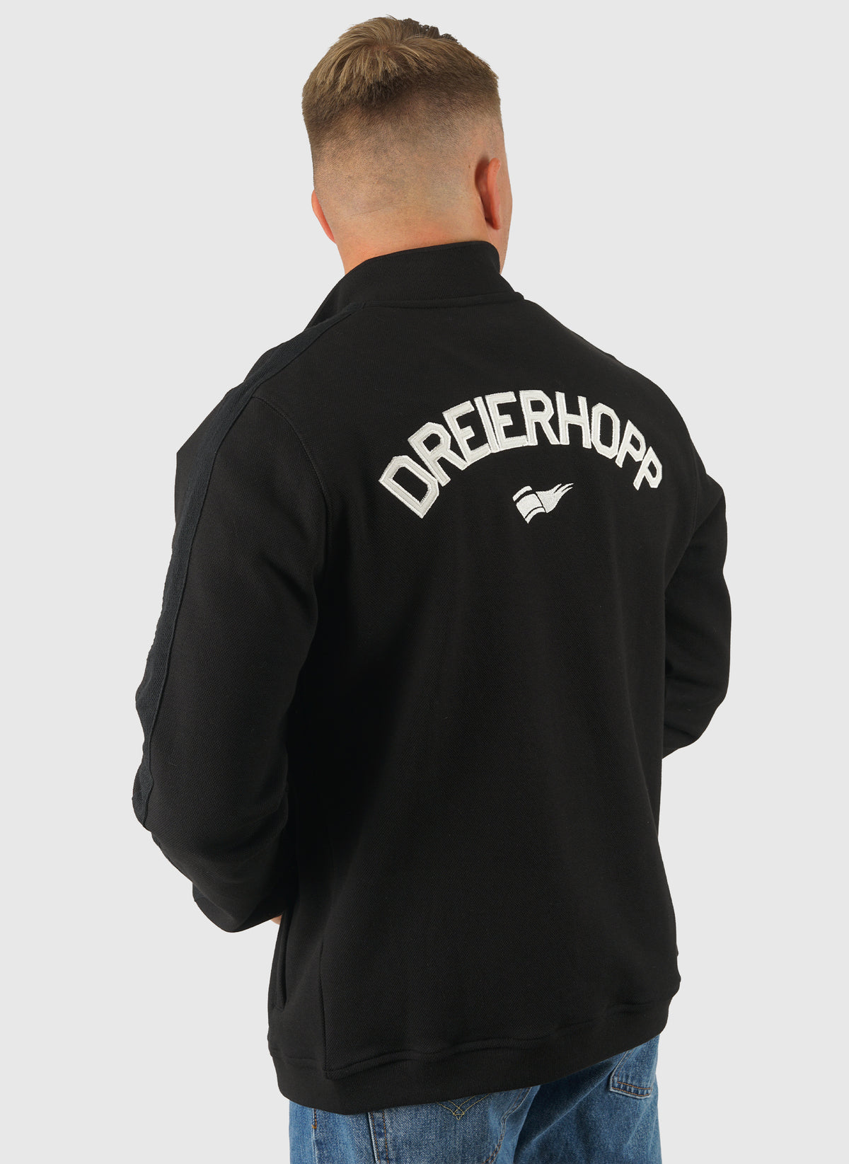 Dreierhopp Pique Full Zip - Black