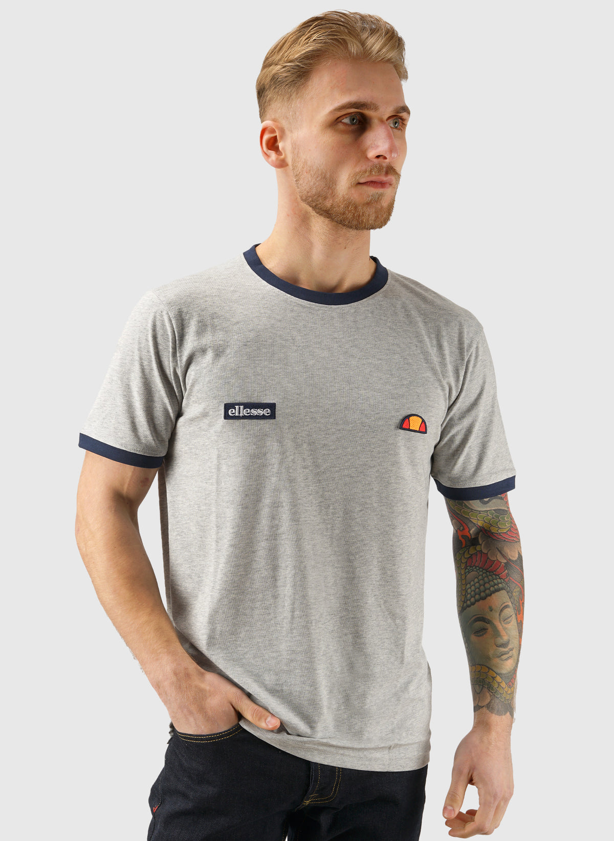 Ringetto T-Shirt - Light Grey Marl
