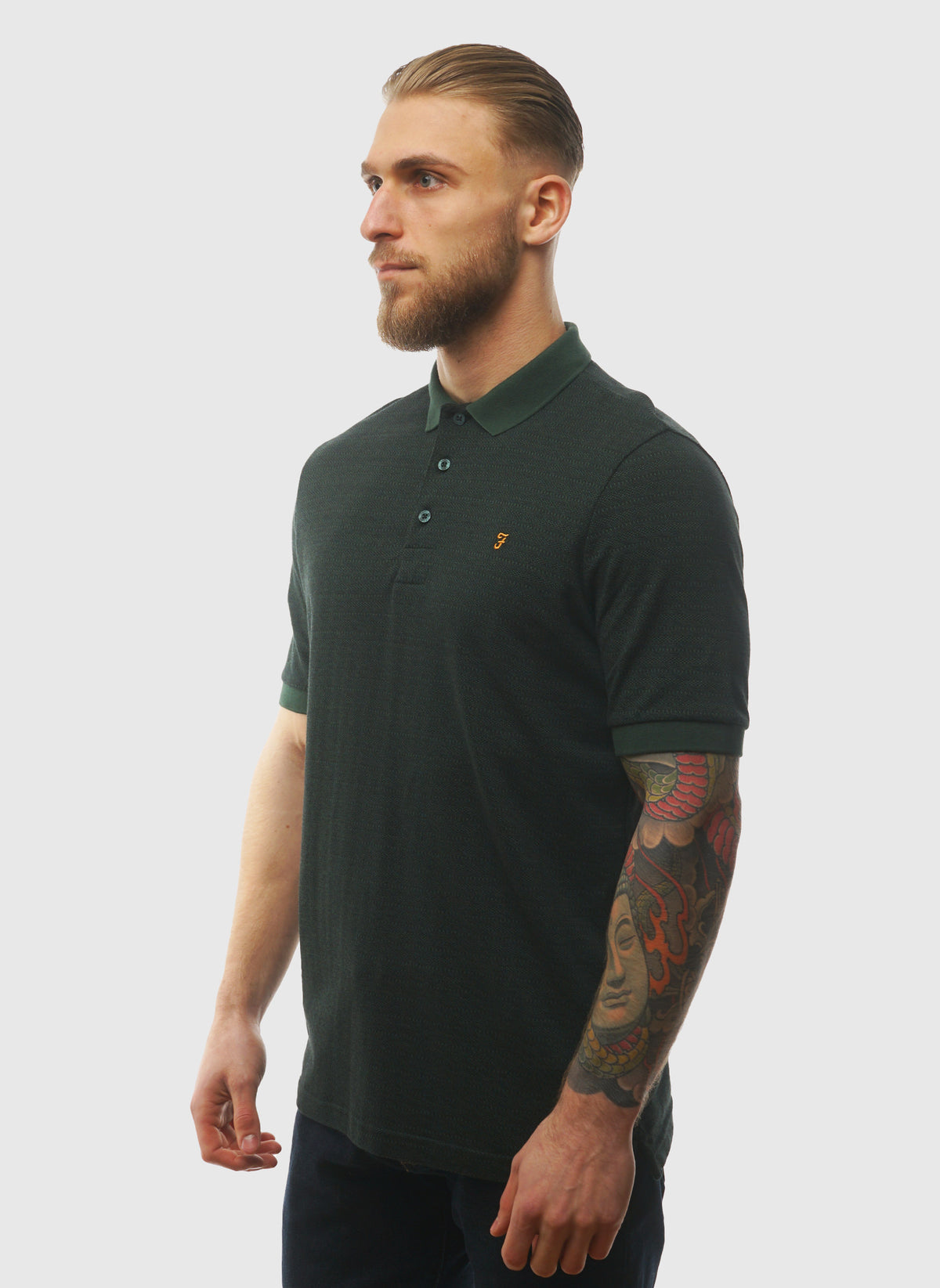 Sefton Textured Poloshirt - Poplar Green