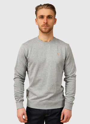Tim New Crew Neck Sweatshirt - Light Grey Marl