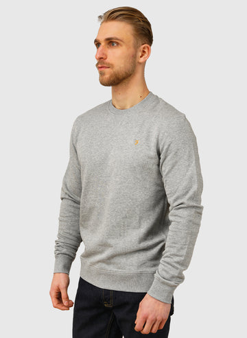 Tim New Crew Neck Sweatshirt - Light Grey Marl