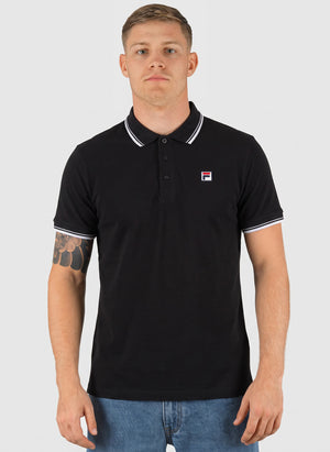 Biella Tipped Poloshirt - Black