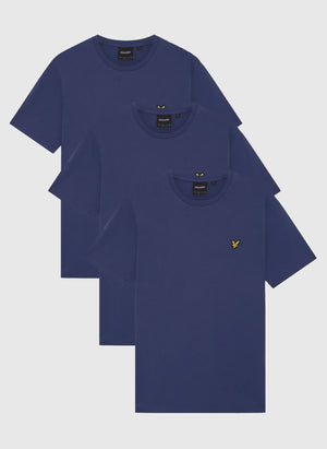 3-Pack Plain T-Shirt - Navy