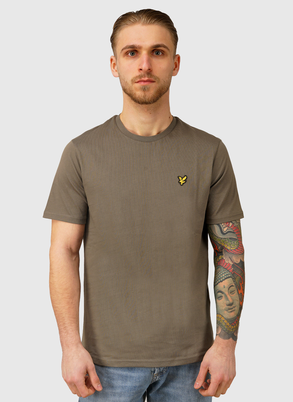 Plain T-Shirt - Khaki Ash