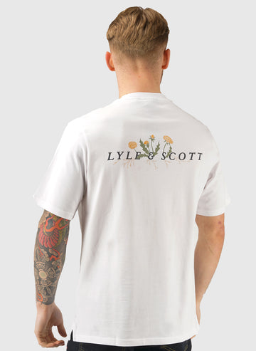 Dandelion Script Graphic T-Shirt - White