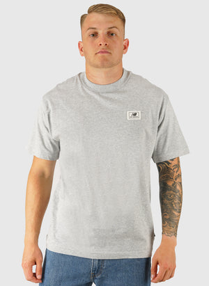 Woven Label T-Shirt - Athletic Grey/Black