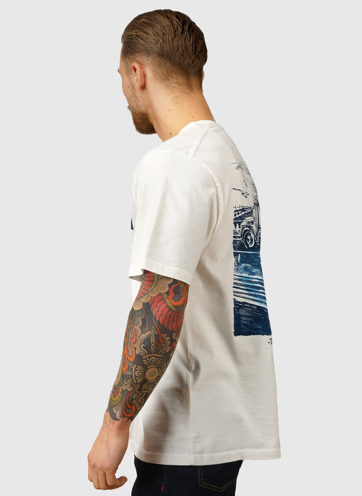 Chest Logo Jersey T-Shirt - Gauze White