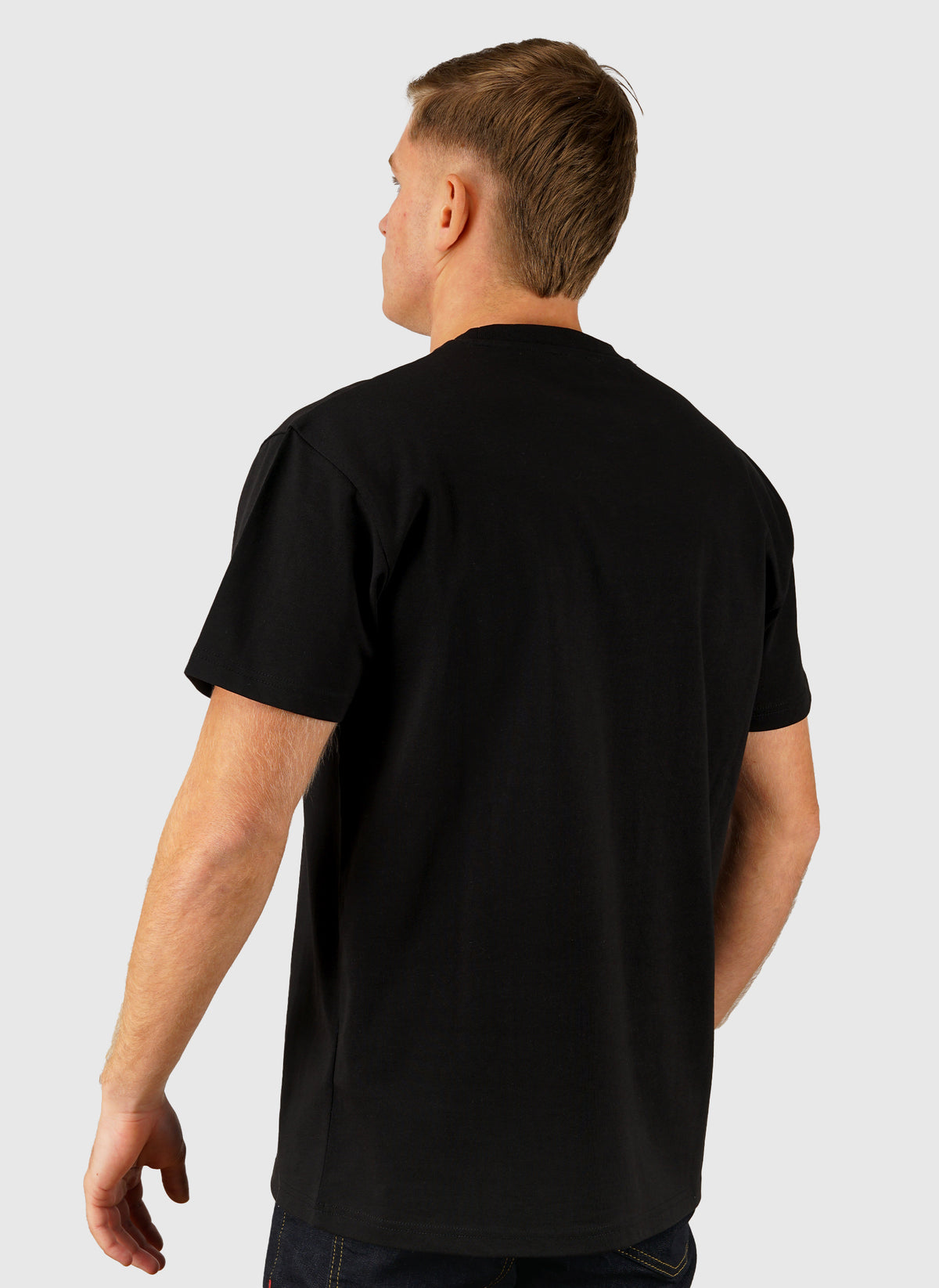 Classic Label Pocket Print T-Shirt - Black