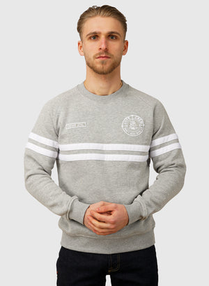 DMWU Crewneck - Grey Melange/White