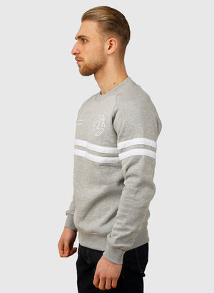 DMWU Crewneck - Grey Melange/White