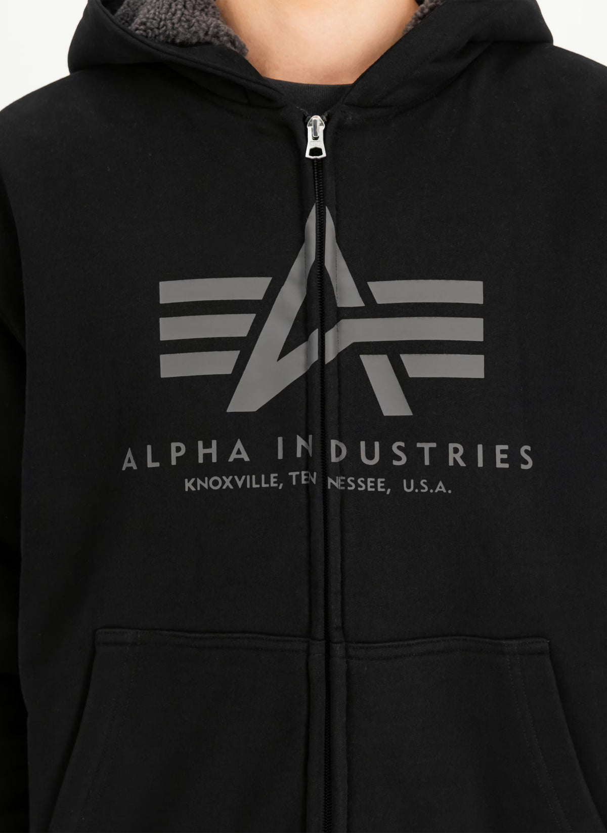 Fleece Sherpa Hoodie - Black