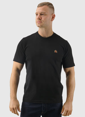 Icon Logo Embroidered T-Shirt - Black
