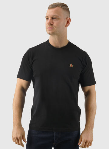 Icon Logo Embroidered T-Shirt - Black