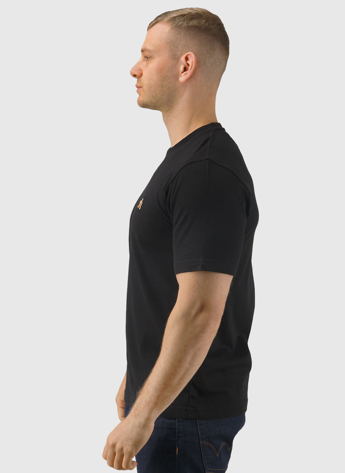 Icon Logo Embroidered T-Shirt - Black