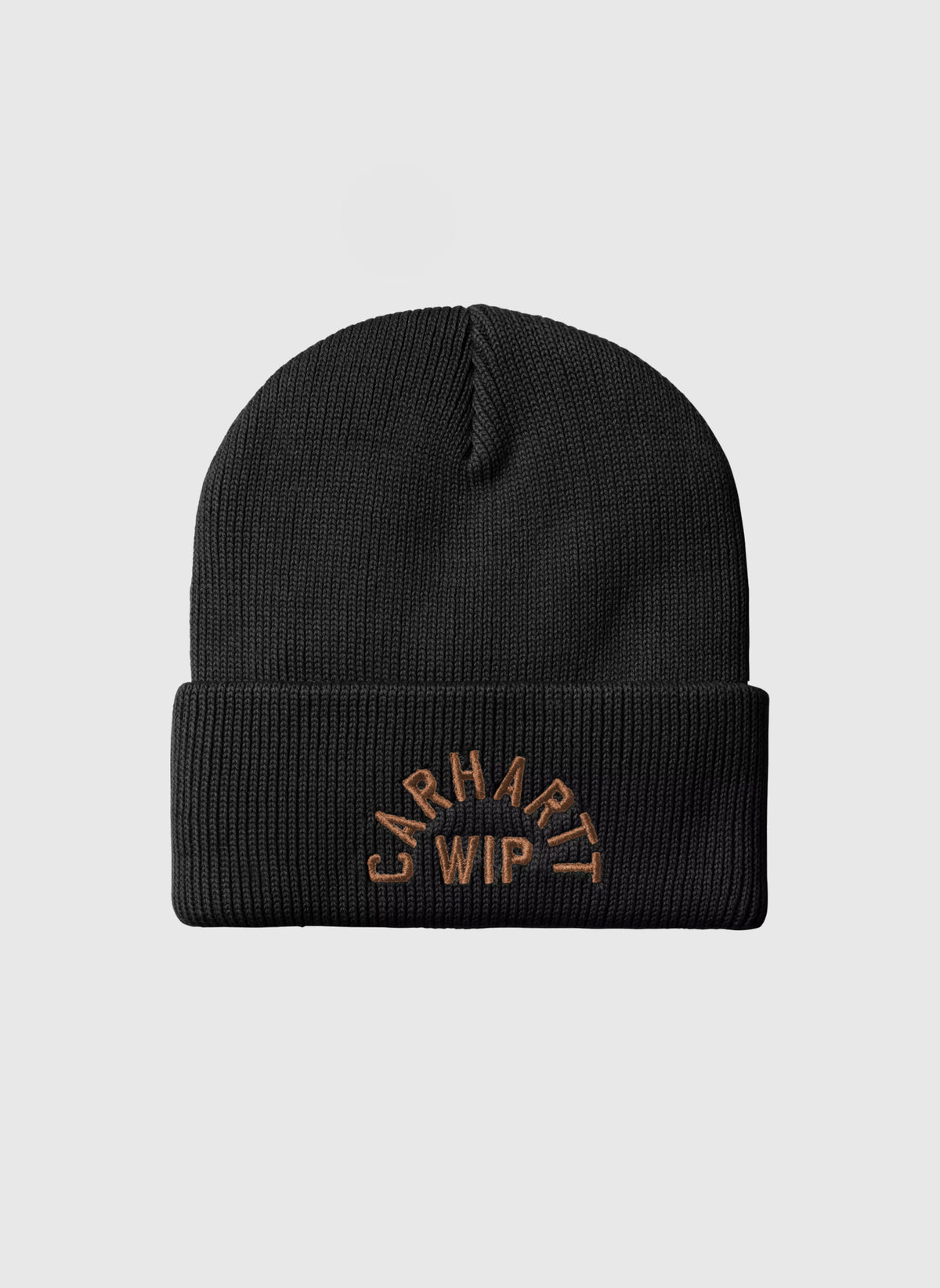 Arch Script Beanie - Black/WIP H Brown
