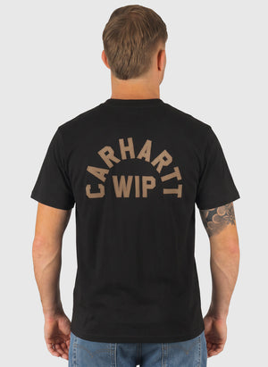 Arch Script T-Shirt - Black/WIP H Brown