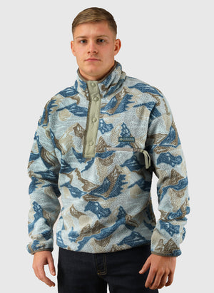 Helvetia II Printed Half Snap Fleece - Safari Sunscap