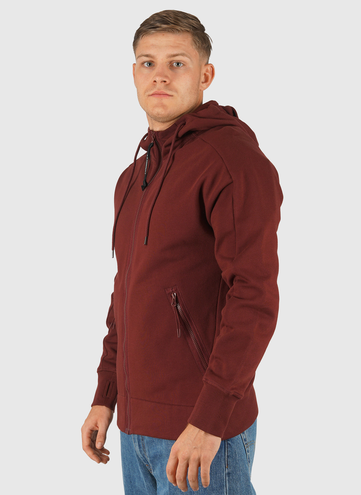 Goggle Sweatshirt Jacket - Andorra Red