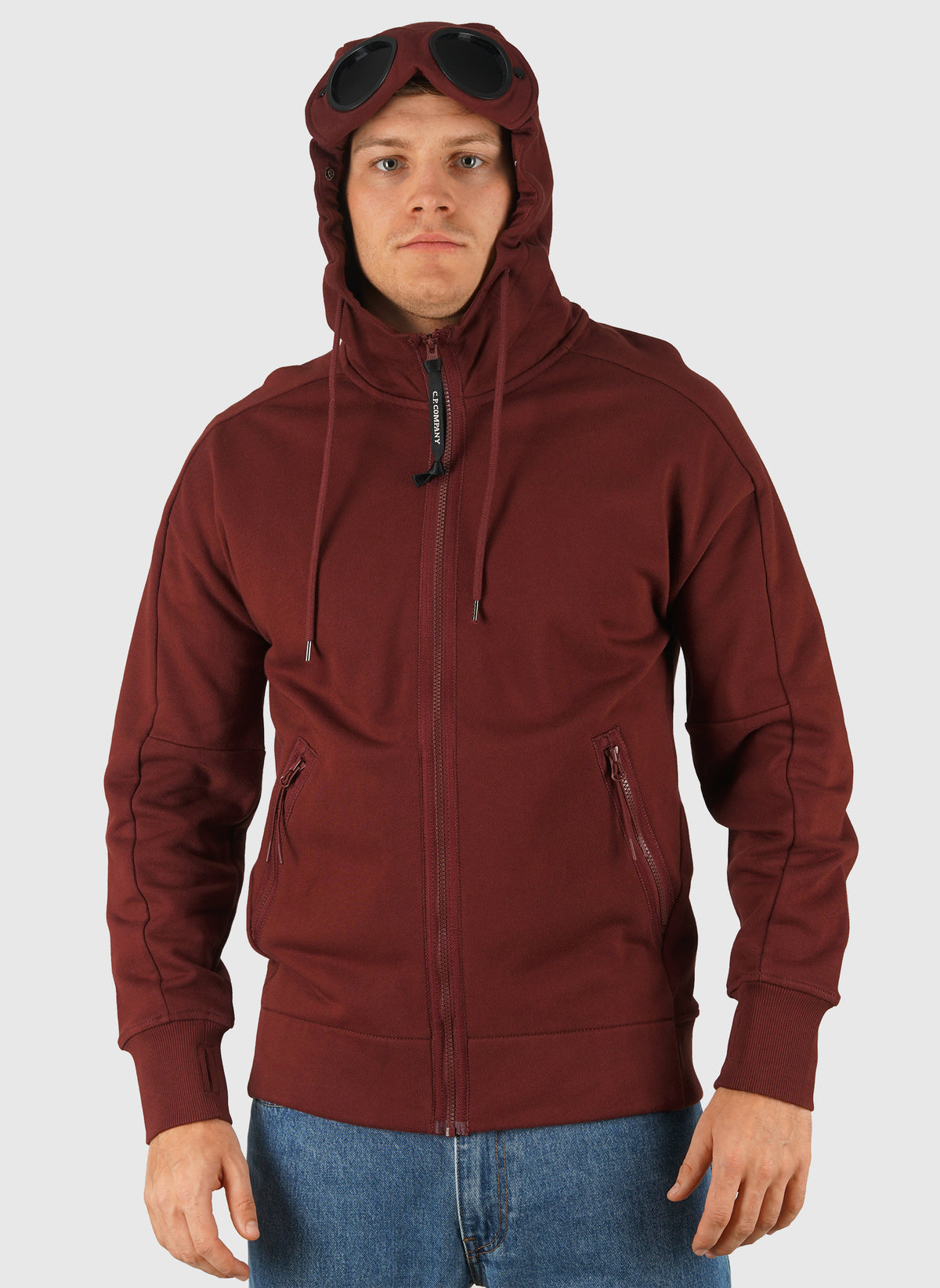 Goggle Sweatshirt Jacket - Andorra Red