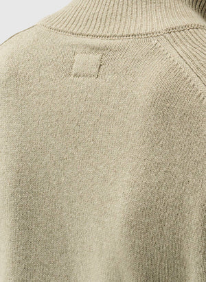 Lambswool Half Button Sweatshirt - Fallen Rock