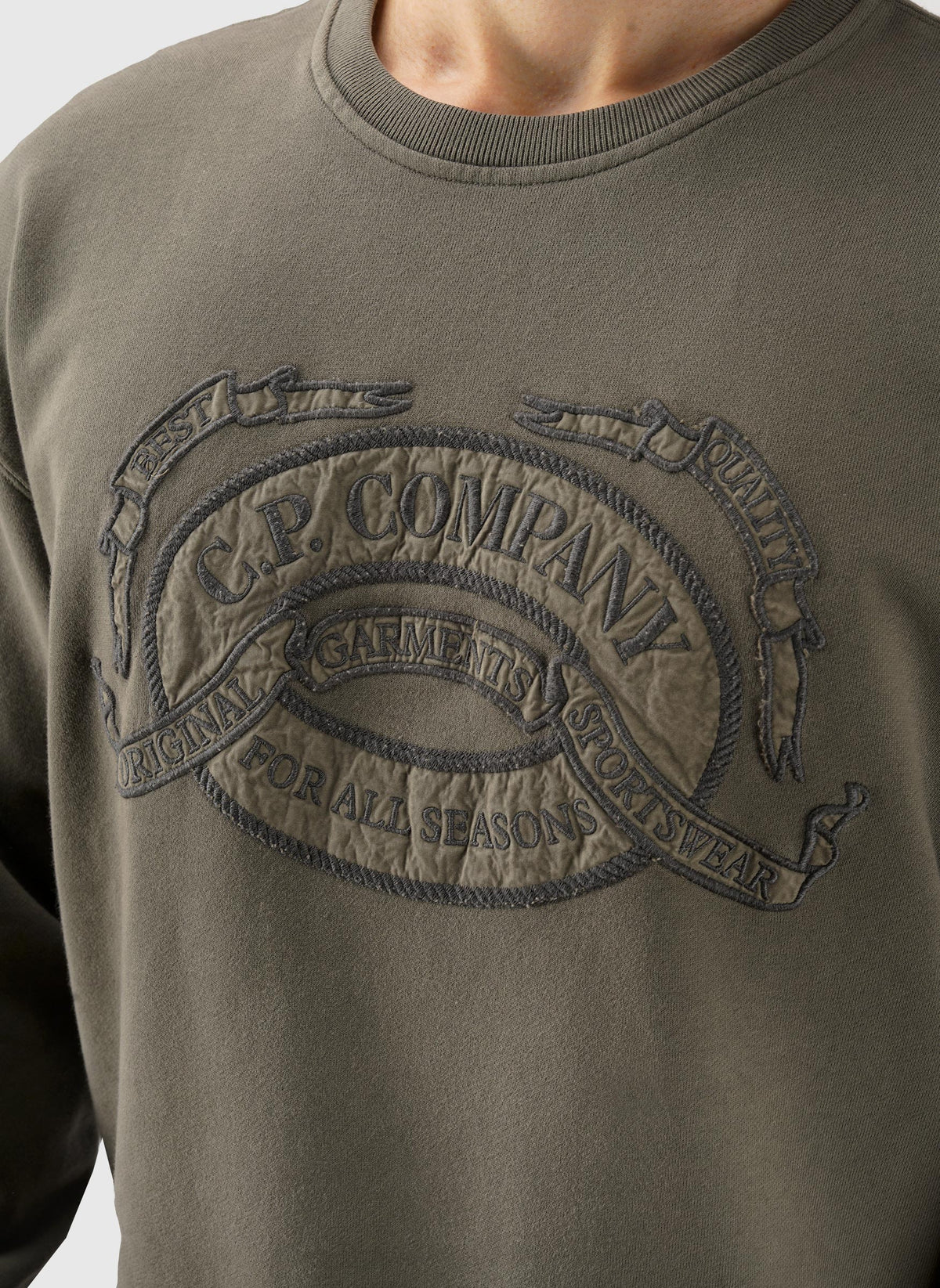 Diagonal Fleece Sweatshirt - Gunmetal