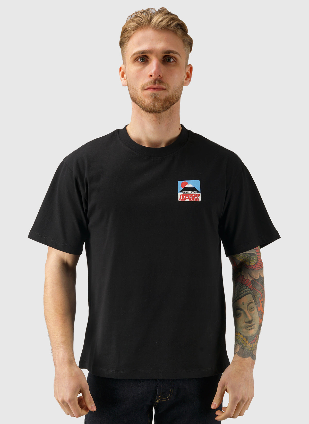 Sunset On Fuji San T-Shirt -Black
