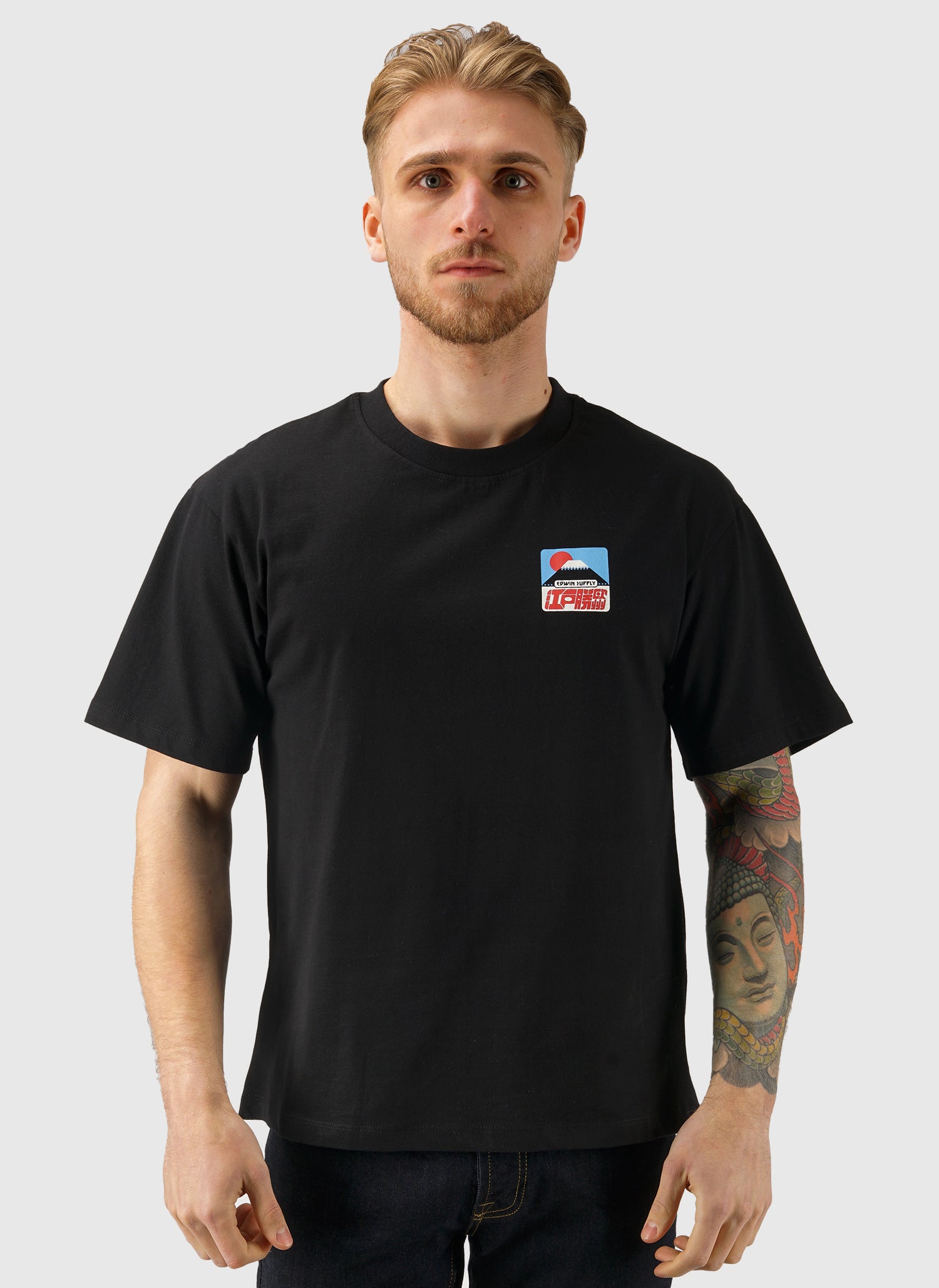 Sunset On Fuji San T-Shirt -Black