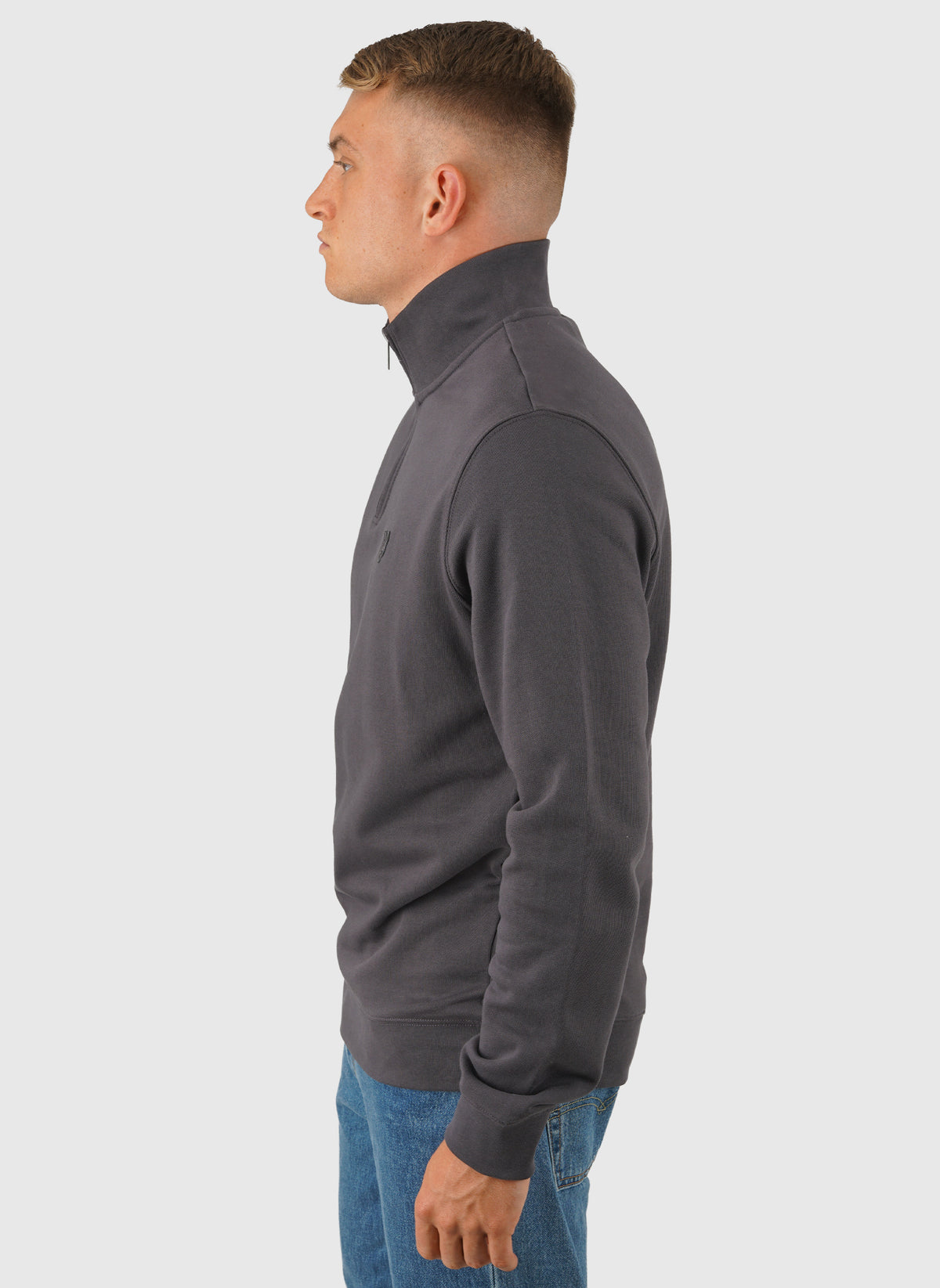 Superfine Quarter Zip Sweatshirt - Iron