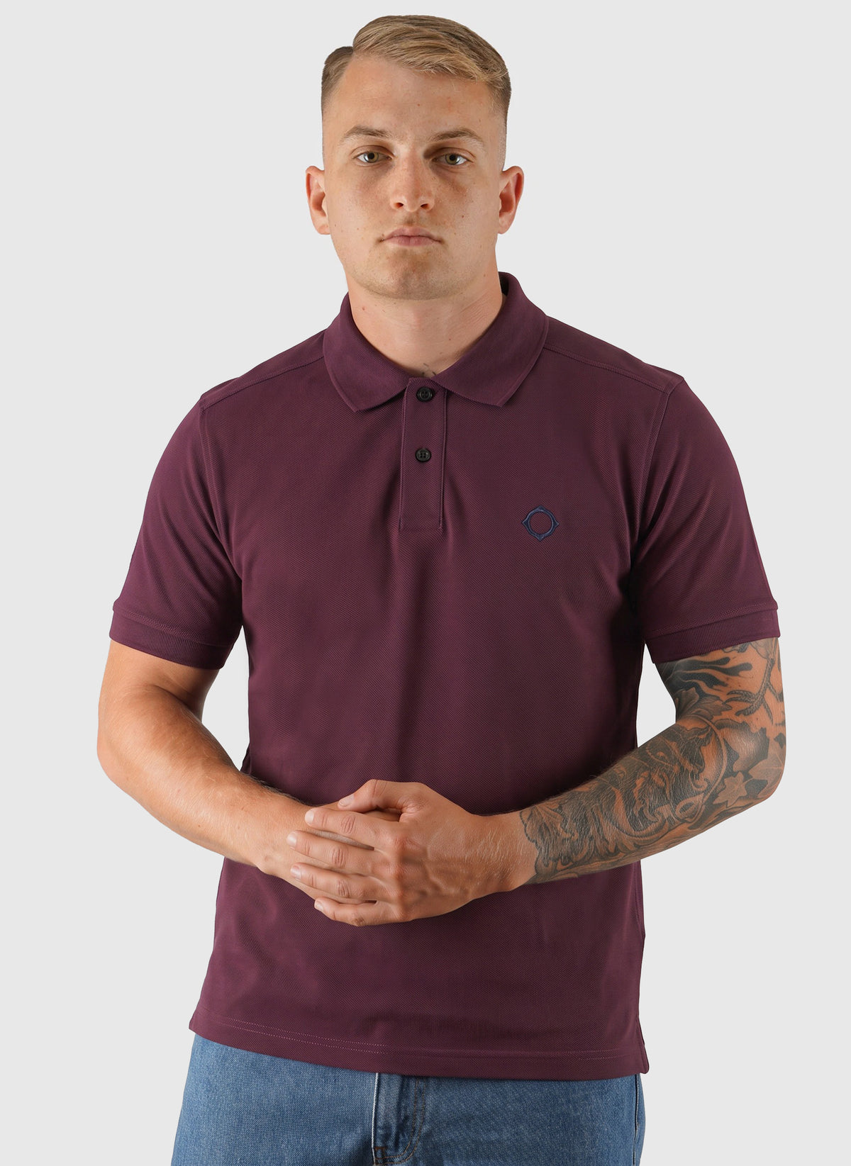 Pique Logo Polo - Wine