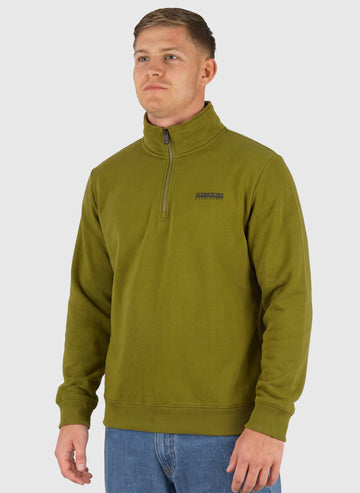 B-Small Box Half Zip Sweatshirt - Avocado