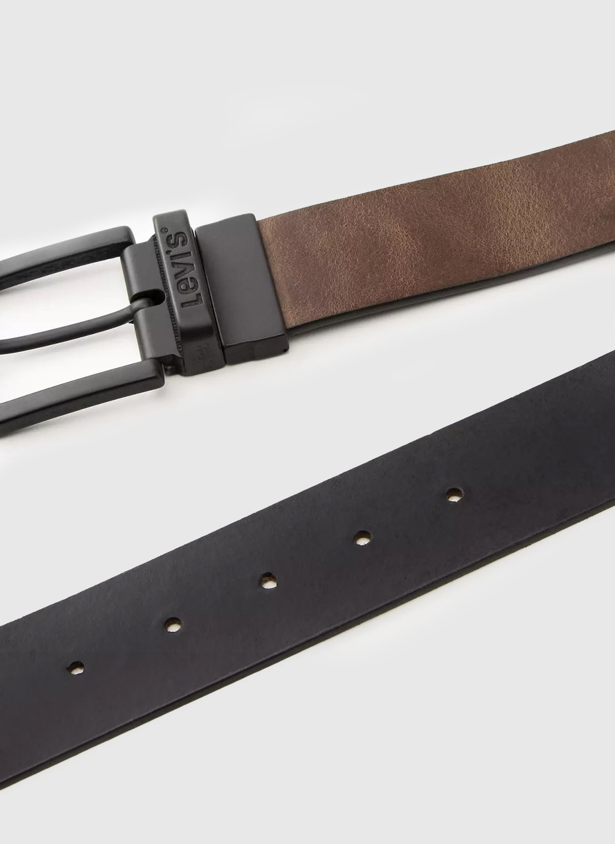 Reversible Rev Cor Metal Belt - Caviar