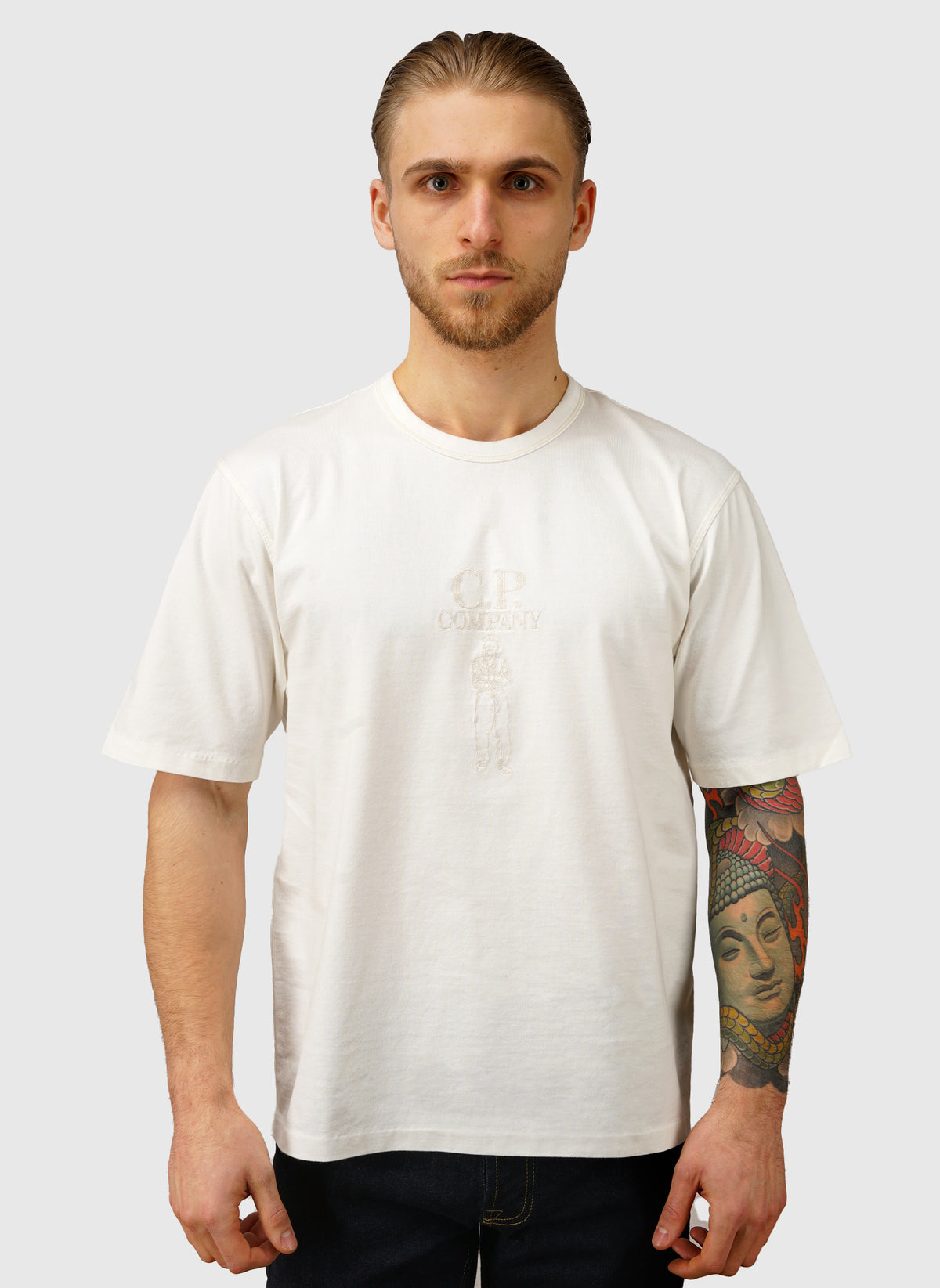 Mercerized 30/2 Twistet Sailor T-Shirt - Gauze White