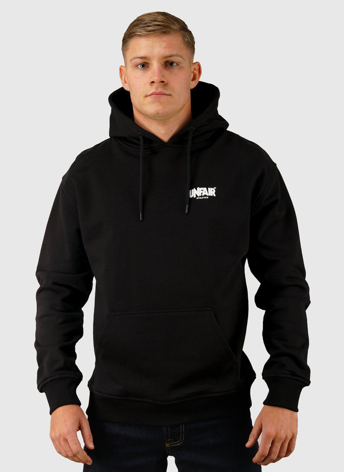 Classic Label Pocket Print DS Hoodie - Black