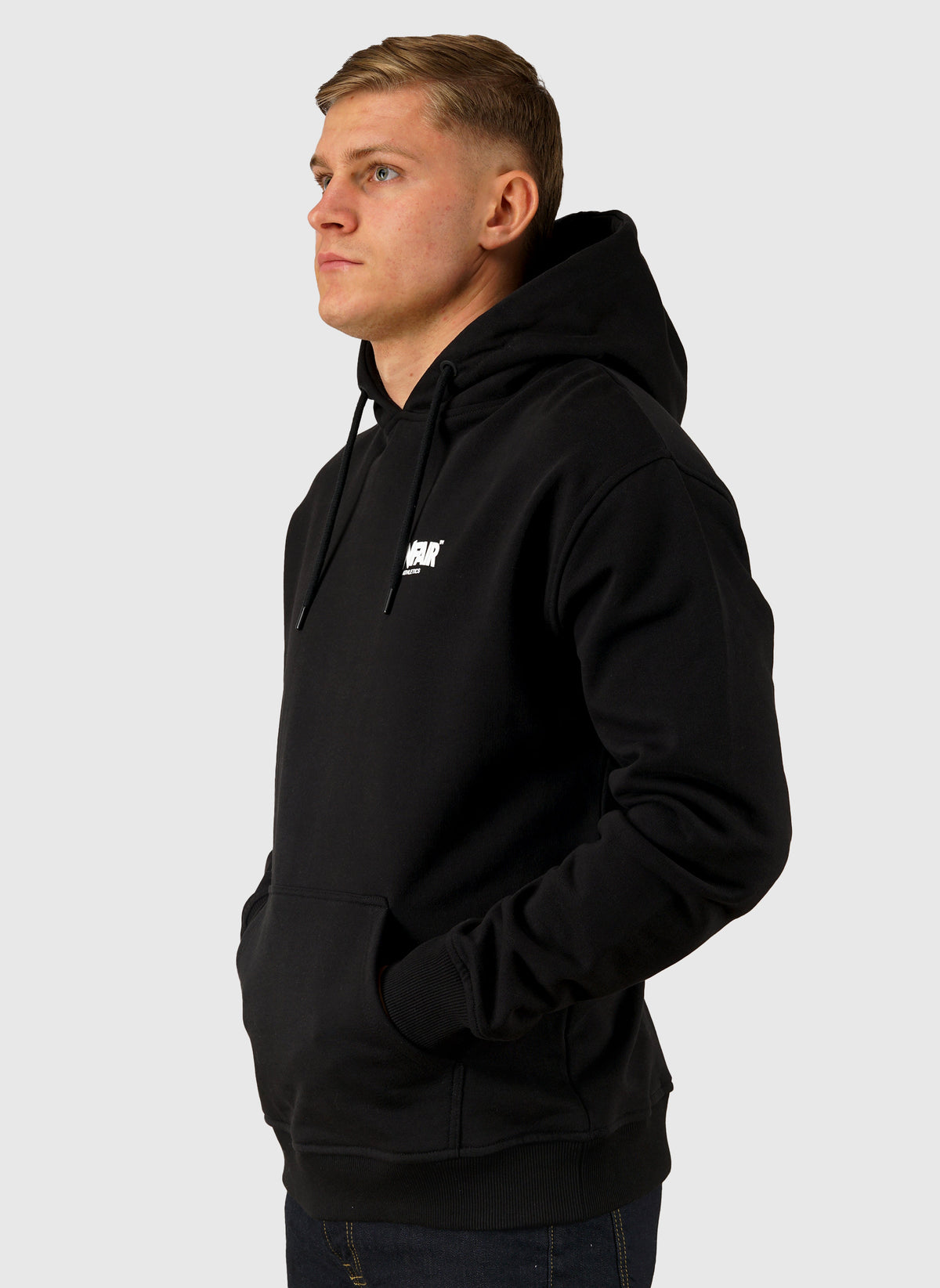 Classic Label Pocket Print DS Hoodie - Black