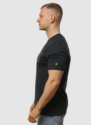 Lyle Athletic Graphic T-Shirt - Dark Navy