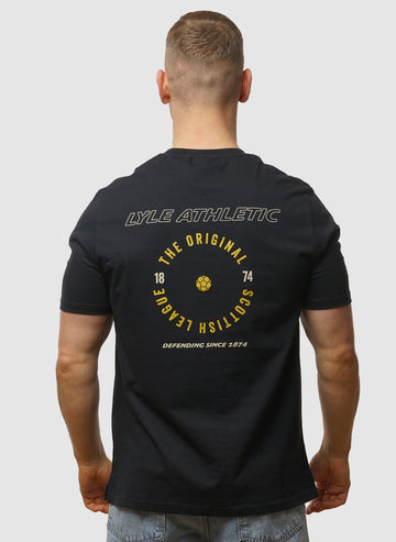 Lyle Athletic Graphic T-Shirt - Dark Navy