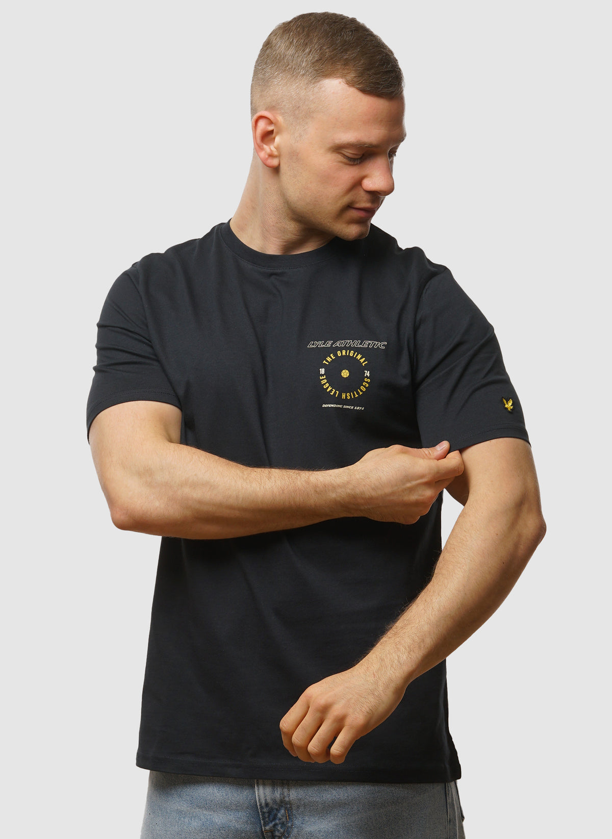 Lyle Athletic Graphic T-Shirt - Dark Navy