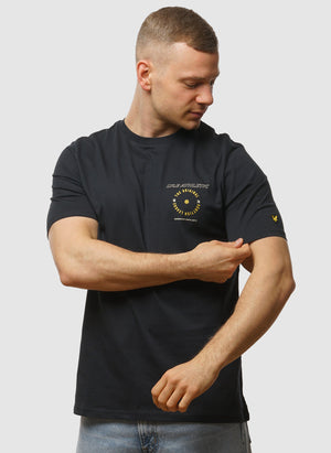 Lyle Athletic Graphic T-Shirt - Dark Navy