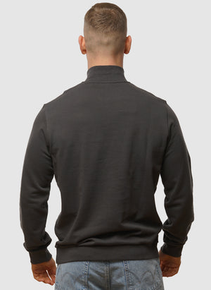 Loopback 1/4 Zip Sweatshirt - Gunmetal