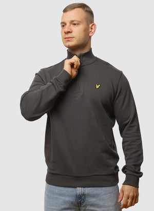 Loopback 1/4 Zip Sweatshirt - Gunmetal