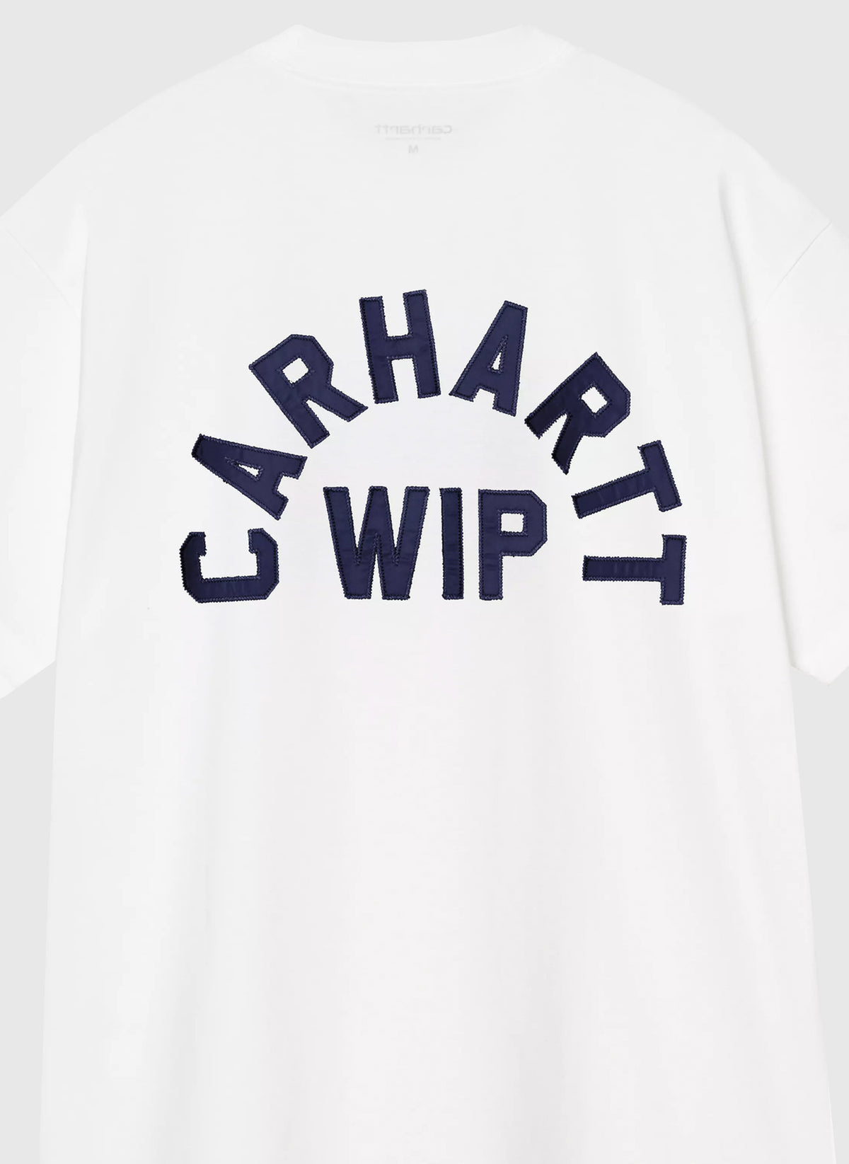 Arch Script T-Shirt - White/Dark Navy