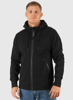 Goggle Sweatshirt Jacket - Black