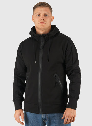 Goggle Sweatshirt Jacket - Black