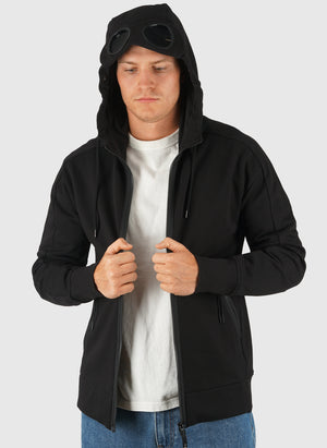 Goggle Sweatshirt Jacket - Black