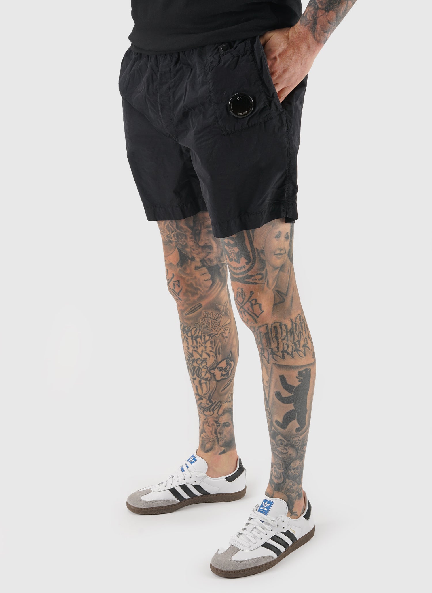 Flat Nylon Swim Short - Black