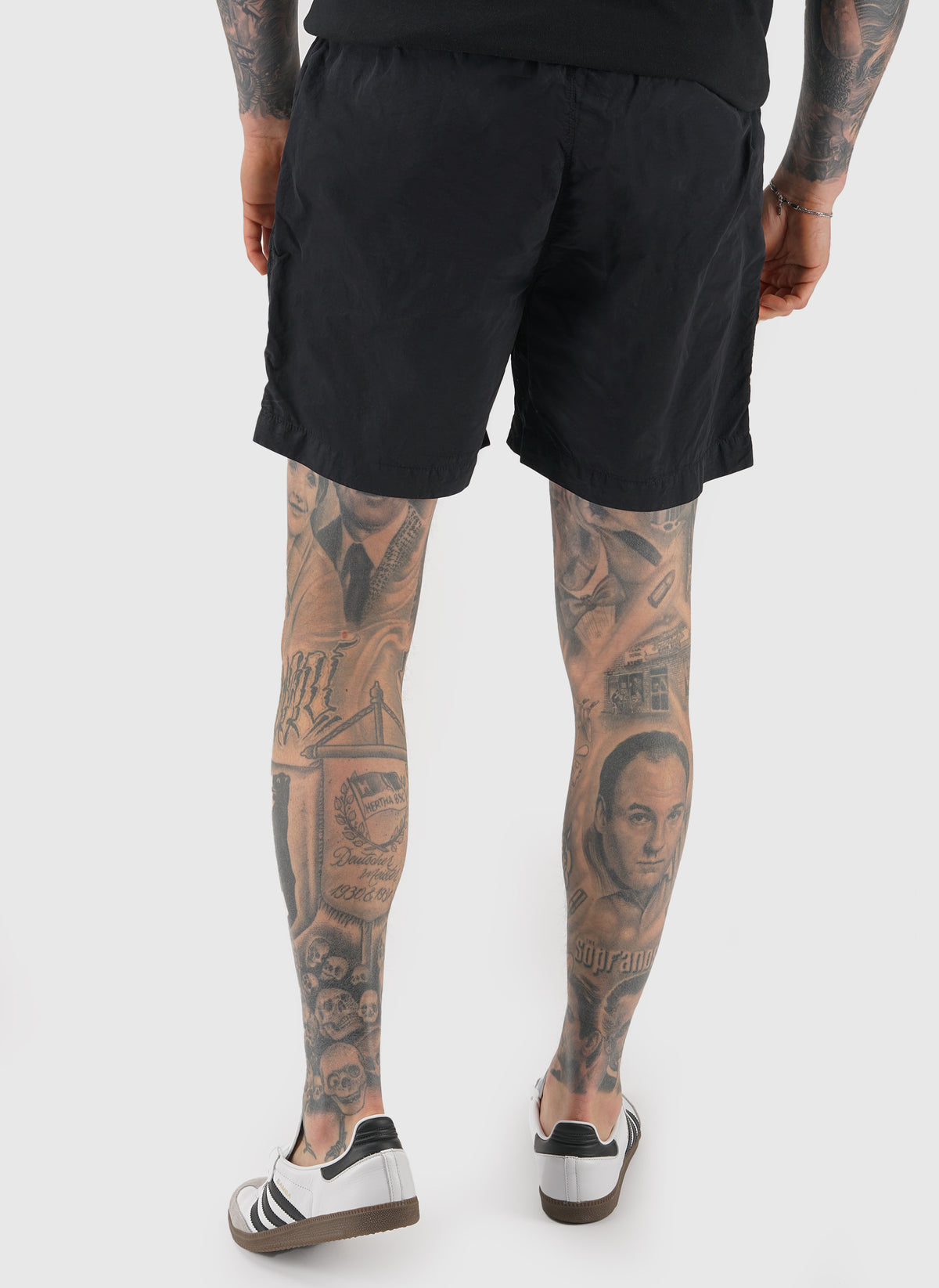 Flat Nylon Swim Short - Black
