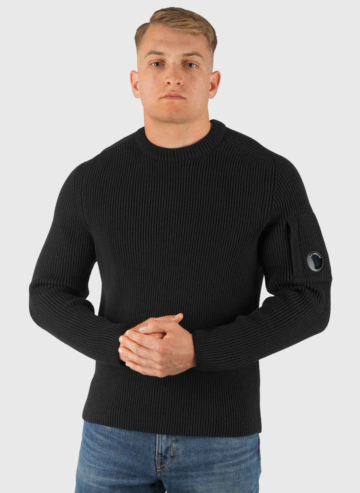 Full Rib Crewneck Sweatshirt - Black