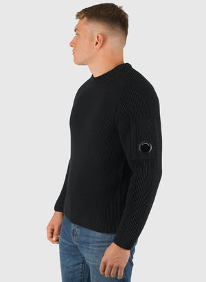 Full Rib Crewneck Sweatshirt - Black