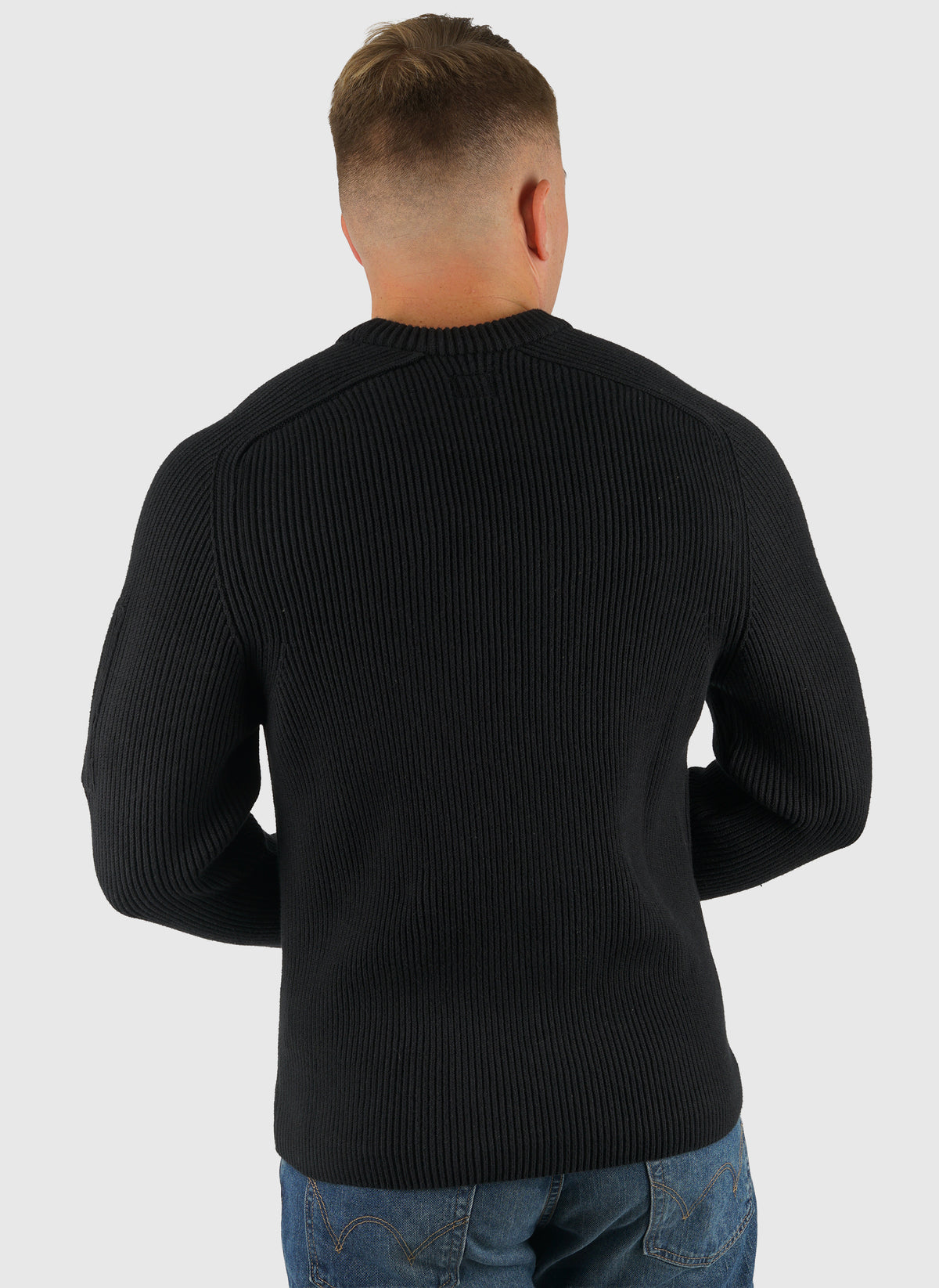 Full Rib Crewneck Sweatshirt - Black